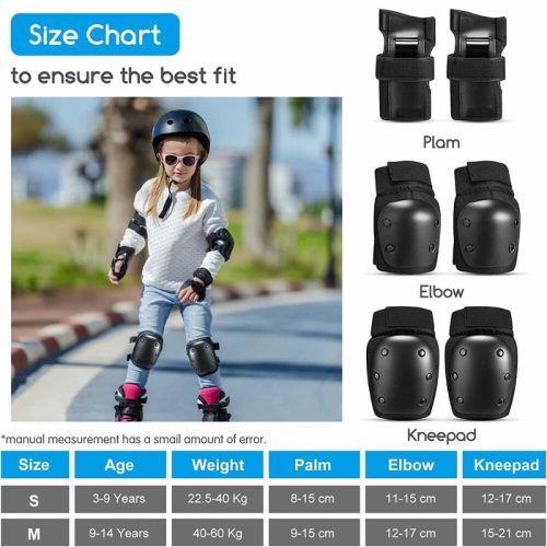 Sada chráničov kolien a zápästí pre deti TOPLUS 6 v 1, veľkosť M