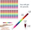 ICEPAPA Sada farebných grafitových ceruziek 32 x 8 ks