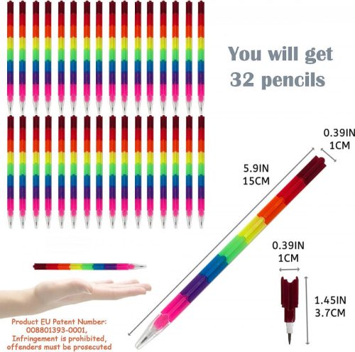 ICEPAPA Sada farebných grafitových ceruziek 32 x 8 ks