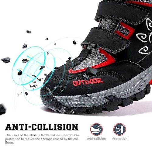 Zimné topánky ASHION veľkosť 28-38 - červeno-čierne