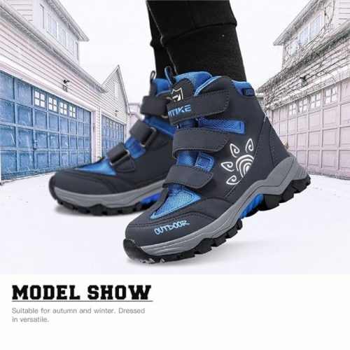 Detské zimné topánky ASHION veľkosť 31-35 – tmavomodré-čierne