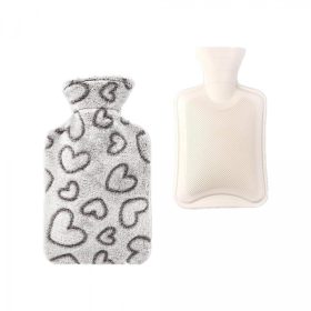   Fľaša na vodu SEPTAM v tvare srdca – 1 l, mäkký plyšový obal