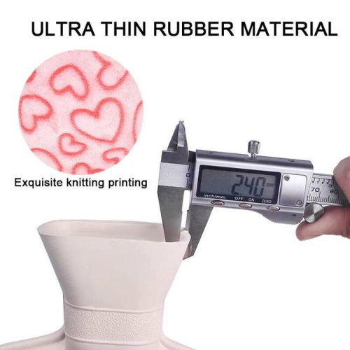 Ružová fľaša na vodu so vzorom srdca – mäkký obal, pohodlné hreje