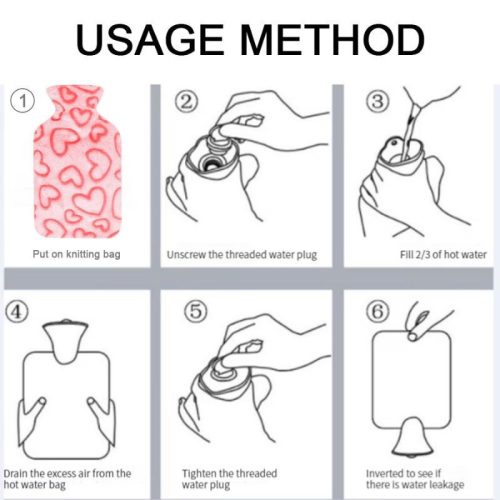 Ružová fľaša na vodu so vzorom srdca – mäkký obal, pohodlné hreje