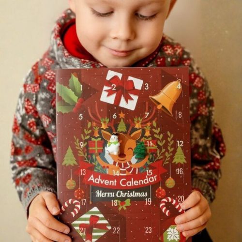 Adventný kalendár 25x15 cm – vianočná dekorácia a darček