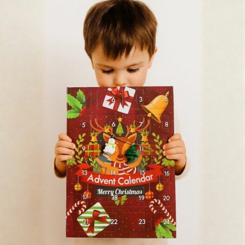 Adventný kalendár 25x15 cm – vianočná dekorácia a darček