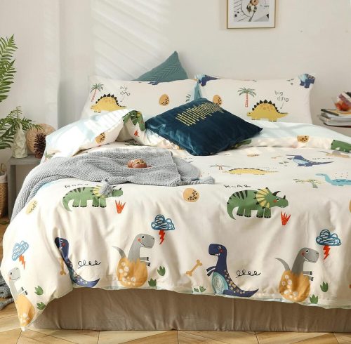 Elegantná obliečka na perinu GETIYA 135x200 cm – vzor s dinosaurom