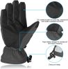Zimné lyžiarske rukavice BOODUN nepremokavé a vetruodolné, veľkosť L – čierno-biele, zateplené