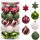 Victor’s Workshop 35 ks vianočných ozdôb na stromček – červeno-zelený sviatočný výber