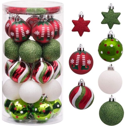Victor’s Workshop 35 ks vianočných ozdôb na stromček – červeno-zelený sviatočný výber
