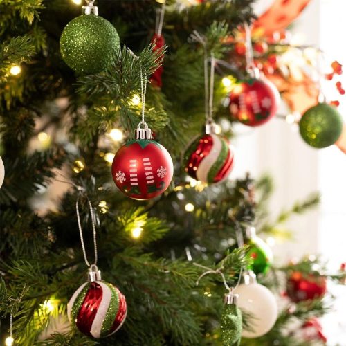 Victor’s Workshop 35 ks vianočných ozdôb na stromček – červeno-zelený sviatočný výber