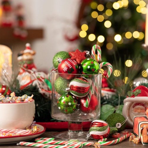 Victor’s Workshop 35 ks vianočných ozdôb na stromček – červeno-zelený sviatočný výber