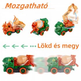 ToeyPlay Hračka Dinosaurus Stavebné stroje 3 ks.