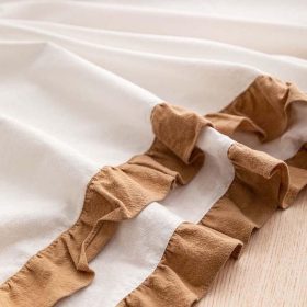   Foxace, Biely, Škandinávsky štýl, obrus s volánmi (140x180 cm)