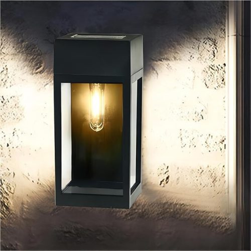 Vonkajšia solárna nástenná lampa JeeYee – 2 ks, energeticky úsporné osvetlenie