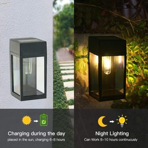 Vonkajšia solárna nástenná lampa JeeYee – 2 ks, energeticky úsporné osvetlenie