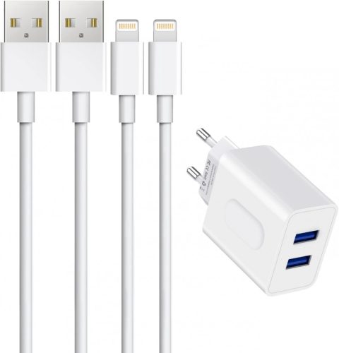 Amoner USB-C nabíjačka s 2x1M telefónnym káblom (3 ks)