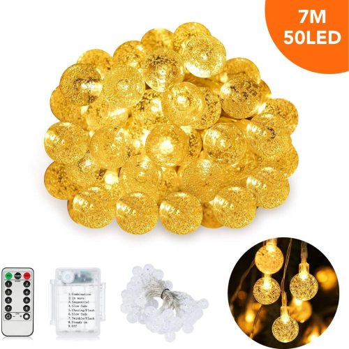 LED reťazové svetlá SUNNEST – teplá biela, pre vnútorné aj vonkajšie použitie