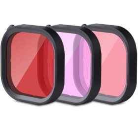   Sada filtrov Lupholue 3 v 1 pre mobilný telefón – červená, ružová a fialová