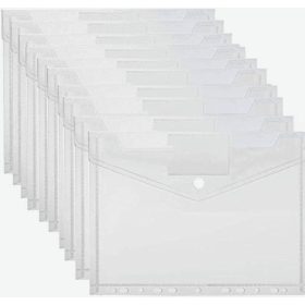   10-dielna sada vkladateľných priehľadných plastových priečinkov – úložisko a organizér na dokumenty