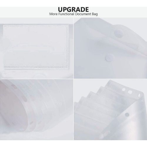 10-dielna sada vkladateľných priehľadných plastových priečinkov – úložisko a organizér na dokumenty