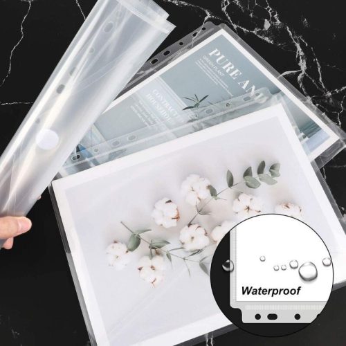 10-dielna sada vkladateľných priehľadných plastových priečinkov – úložisko a organizér na dokumenty