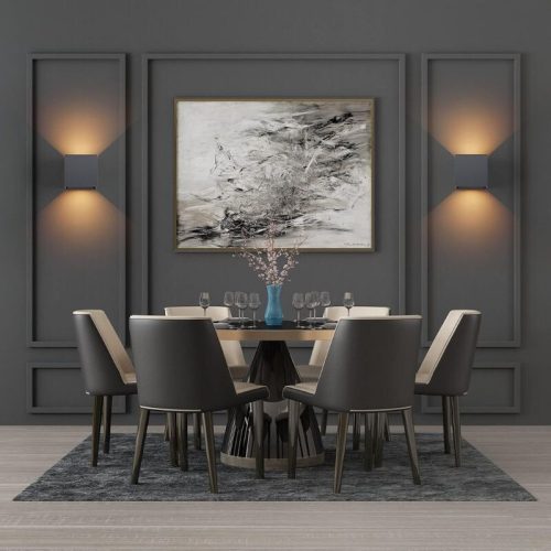 K-Bright LED vonkajšia nástenná lampa 12W, IP65 vodeodolná, antracitová, teplé biele svetlo - 1 ks