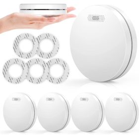   Detektor dymu Xindum 5 ks – certifikovaný TÜV, sbatériou, biely