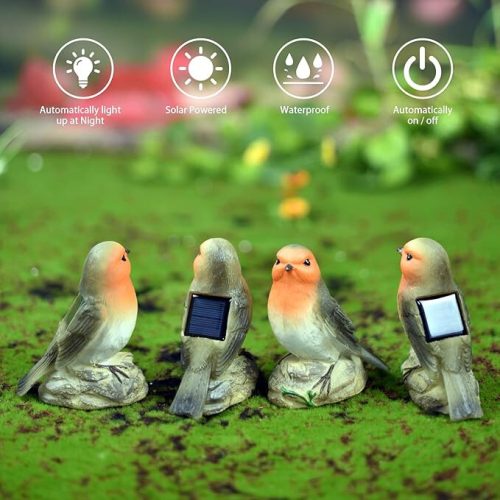 Solárna vonkajšia LED dekoratívna lampa JeeYee s vtáčou hlavicou do záhrady, na terasu a na dekoráciu