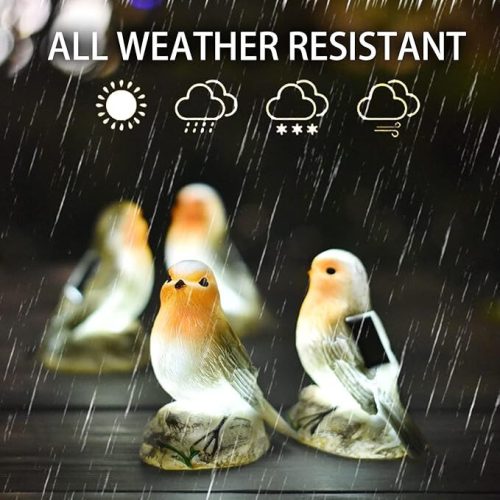 Solárna vonkajšia LED dekoratívna lampa JeeYee s vtáčou hlavicou do záhrady, na terasu a na dekoráciu