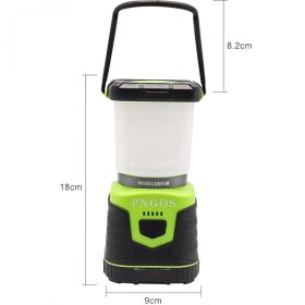   Prenosné kempingové svetlo Pngos Green LED s batériou – 10 LED diód