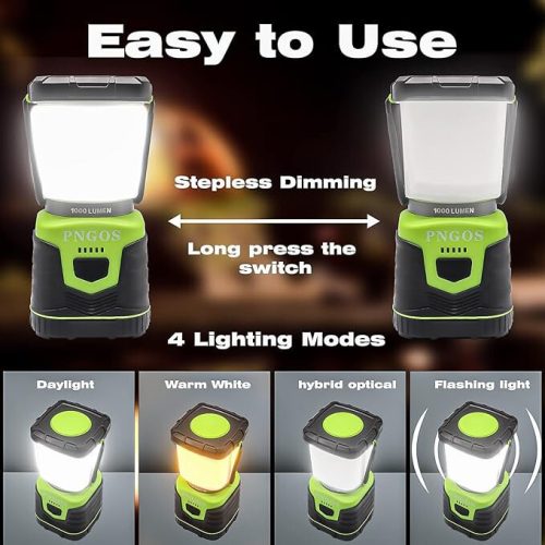 Prenosné kempingové svetlo Pngos Green LED s batériou – 10 LED diód