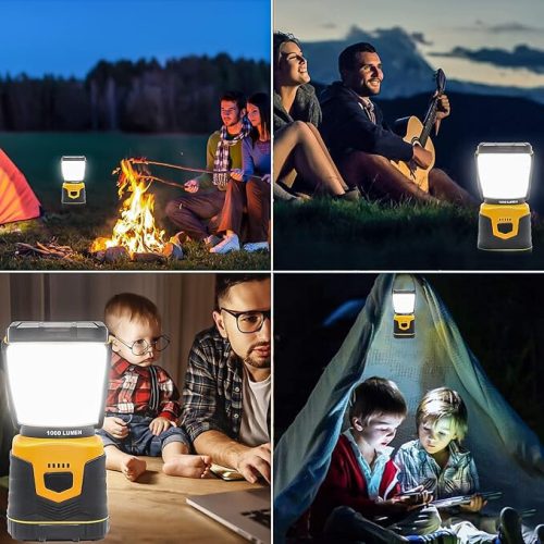 Prenosné oranžové LED kempingové svetlo Pngos – 1000 lúmenov