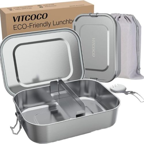 VITCOCO Nerezová dóza na potraviny Bento 800 ml - strieborná farba