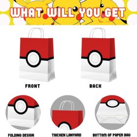 Darčeková taška Azyre Pokemon Ball na narodeniny, 16 ks