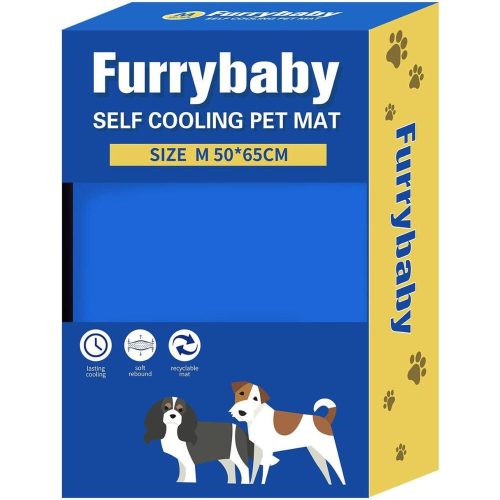 Chladiaci matrac Furrybaby M pre domáce zvieratá – 50×65 cm, modrý