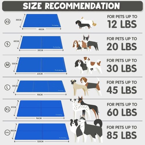 Chladiaci matrac Furrybaby M pre domáce zvieratá – 50×65 cm, modrý