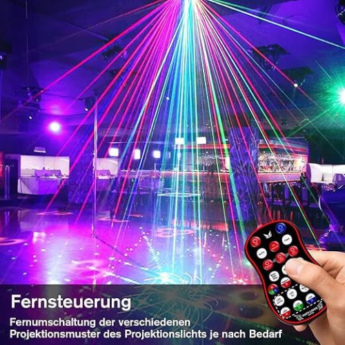 Littleboyny LED RGB disko projektor – farebná svetelná show na párty a domáce oslavy