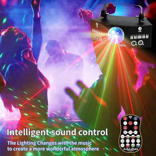 Littleboyny LED RGB disko projektor – farebná svetelná show na párty a domáce oslavy