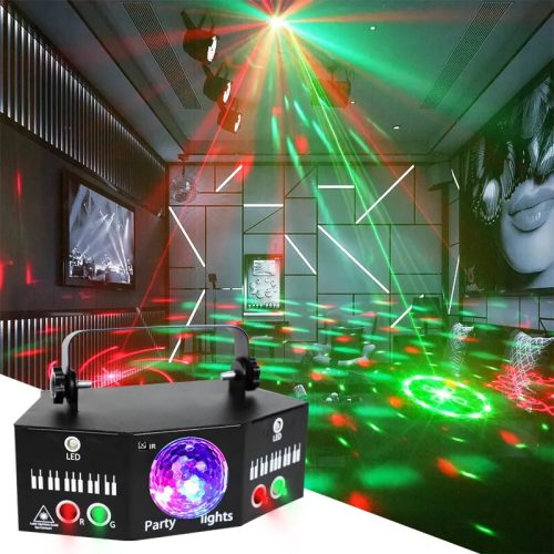 Littleboyny LED RGB disko projektor – farebná svetelná show na párty a domáce oslavy