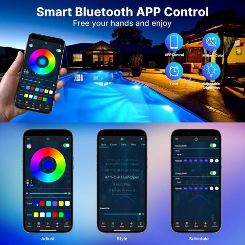 Inteligentné modré LED svetlo do bazéna – vodeodolné, úsporné